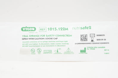 Vycon 1015.122M 12ml Syringe for Safety Connection Nutrisafe 2
